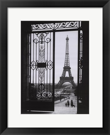 Framed Eiffel Tower from the Trocadero Print