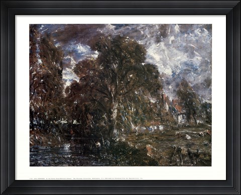 Framed John Constable - On the River Stour Print