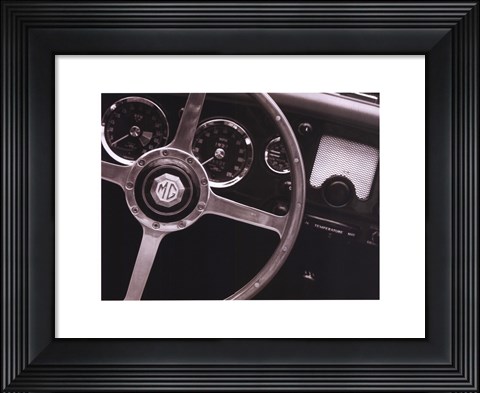 Framed Steering Wheel Print