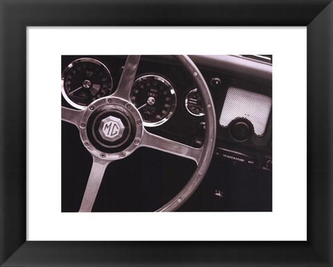 Framed Steering Wheel Print