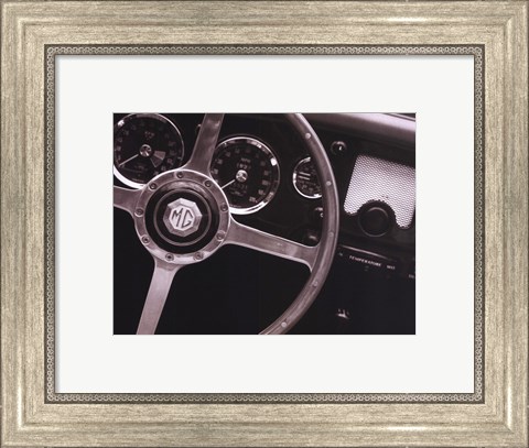Framed Steering Wheel Print