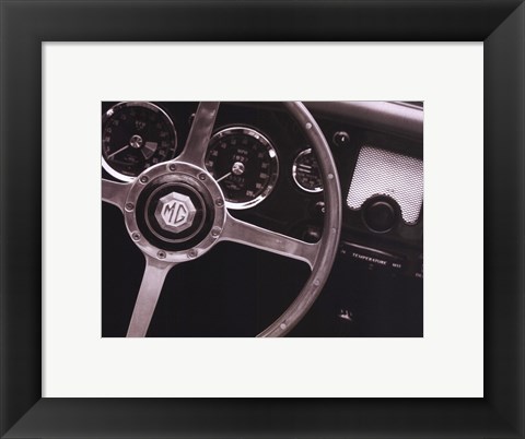 Framed Steering Wheel Print