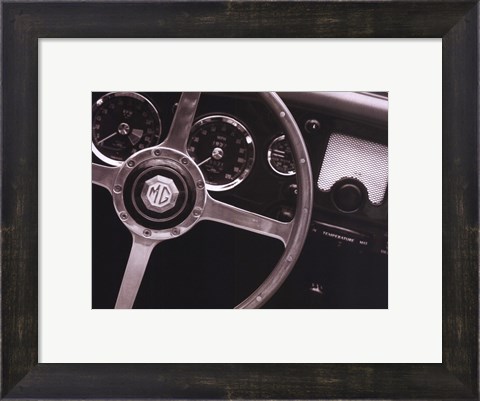 Framed Steering Wheel Print