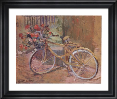Framed La Bicyclette Print