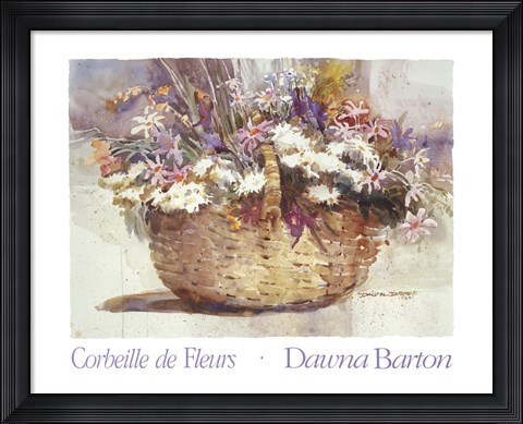 Framed Corbeille de Fleurs Print