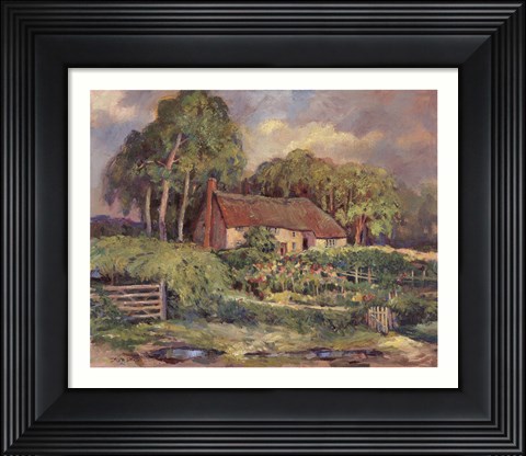 Framed Garden Cottage Print