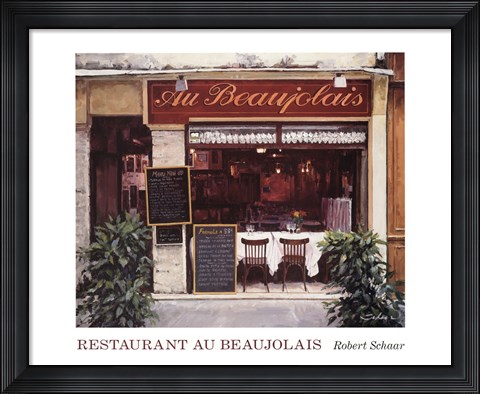 Framed Restaurant Au Beaujolais Print