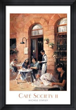 Framed Cafe Society II Print