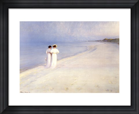 Framed Summer Afternoon on Skagen Beach Print