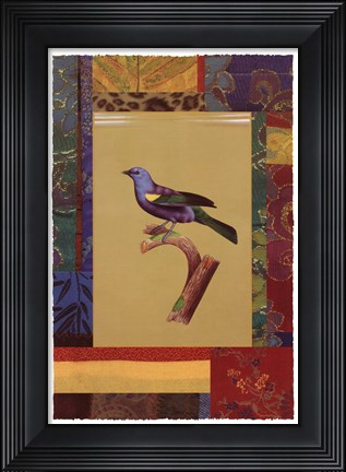 Framed Blue Green Tanager Print