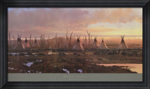 Framed Blackfeet Camp Print