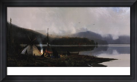 Framed Visitors on the North Fork Print