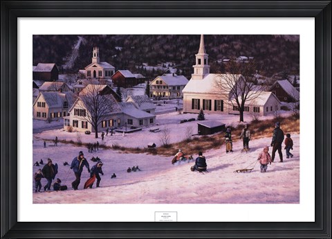 Framed Hillside Flyers Print