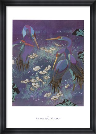 Framed Cranes in Paradise I Print