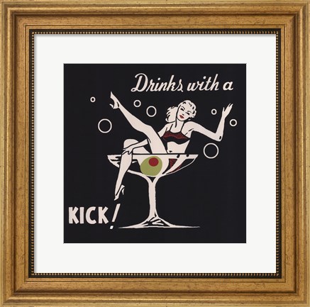 Framed Drinks with a Kick Print