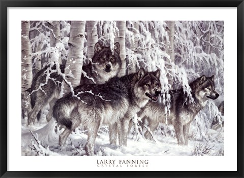 Framed Crystal Forest (detail) Print