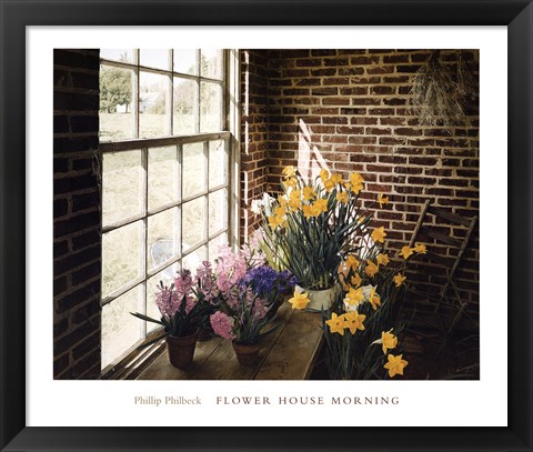 Framed Flower House Morning Print