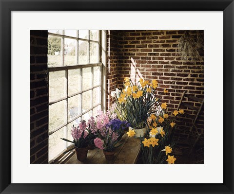 Framed Flower House Morning Print