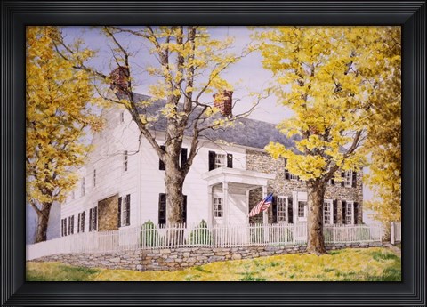 Framed Picket Fence Print