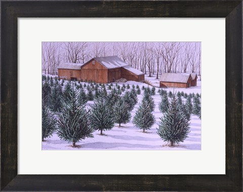 Framed Xmas Tree Farm Print