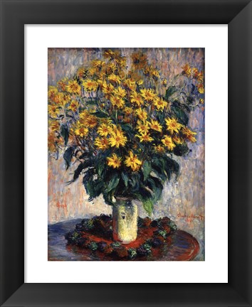 Framed Jerusalem Artichoke Flowers, 1880 Print