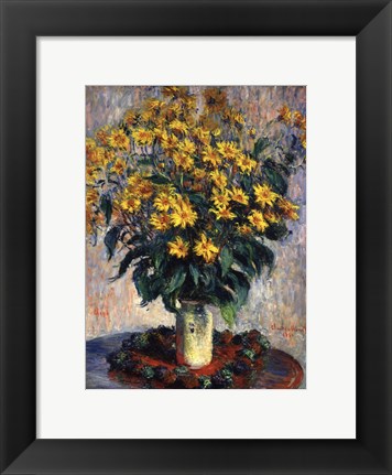 Framed Jerusalem Artichoke Flowers, 1880 Print