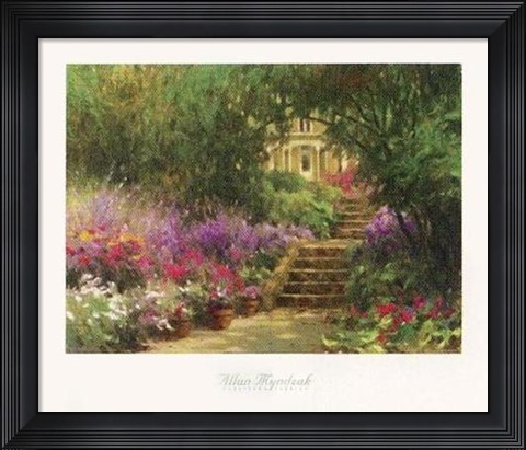 Framed Garden Steps Print