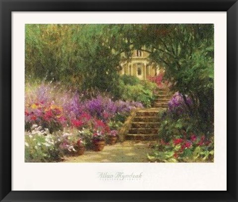 Framed Garden Steps Print