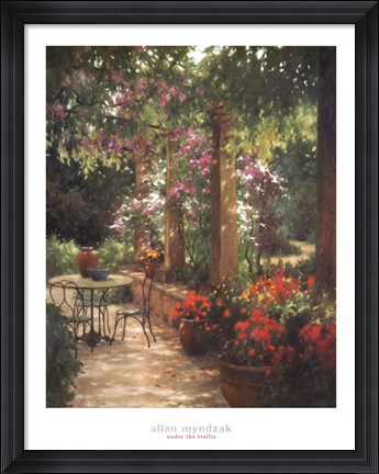 Framed Under the Trellis Print
