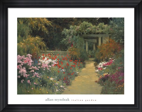 Framed Italian Garden Print