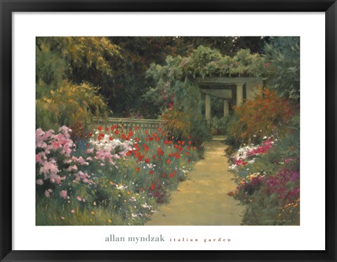 Framed Italian Garden Print