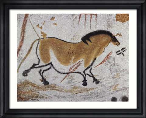 Framed Yellow Horse Print