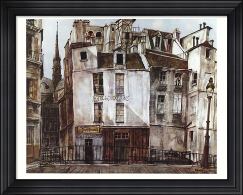 Framed Quai Aux Fleurs Print