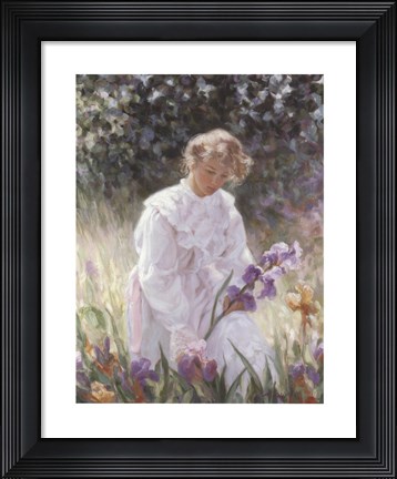 Framed Iris Garden Print