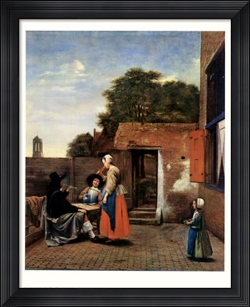 Framed Dutch Courtyard Print