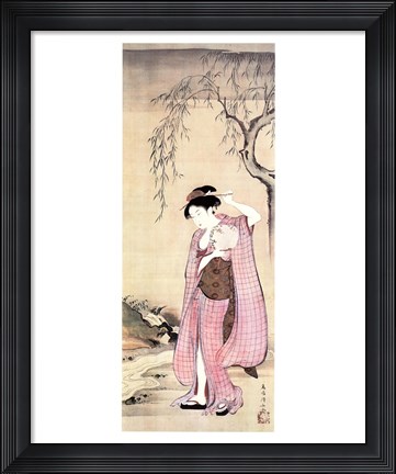Framed Girl Under a Willow Print