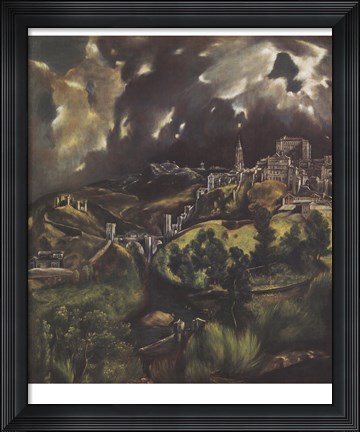 Framed View of Toledo Print