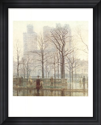 Framed Rainy Day in the City Print
