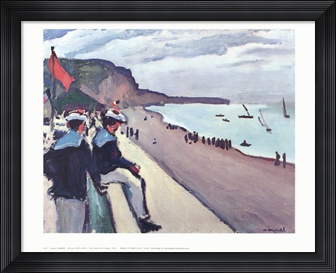 Framed Beach of Fecamp Print