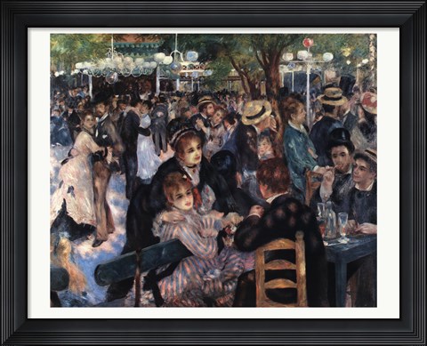 Framed Ball At the Moulin De La Galette Print