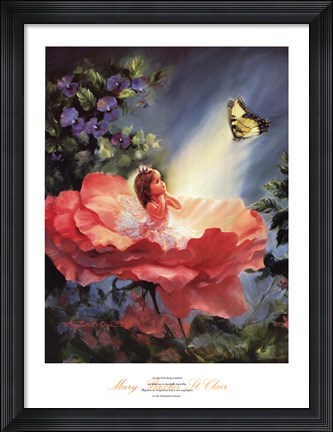 Framed Golden Butterfly Print