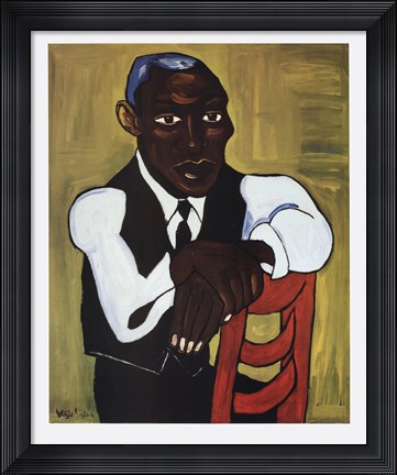 Framed Man in Vest Print