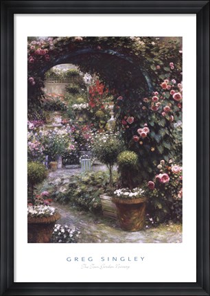 Framed Town Garden Nursery Print