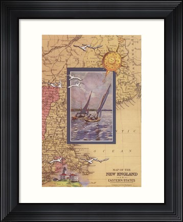 Framed Atlantic Sailing Print