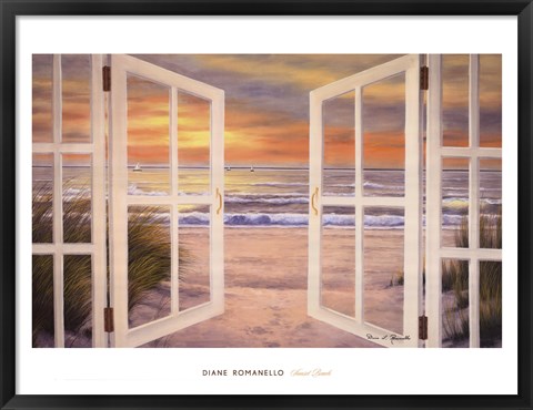 Framed Sunset Beach Print