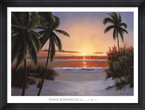 Framed Sunset Sail Print