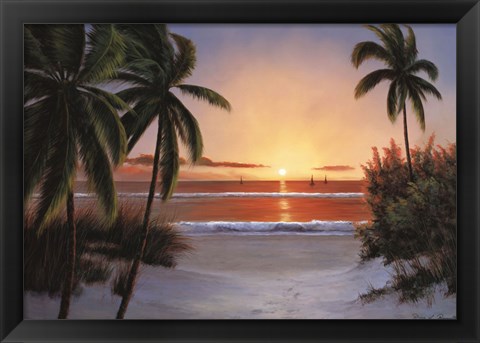 Framed Sunset Sail Print