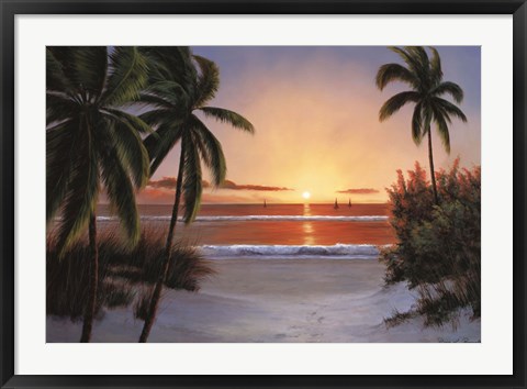 Framed Sunset Sail Print