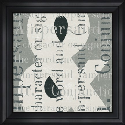 Framed Punctuated Text II Print