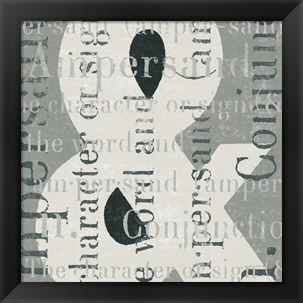 Framed Punctuated Text II Print